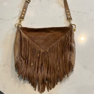 Hammitt Andrew Crossbody with Fringe - Brown Suede